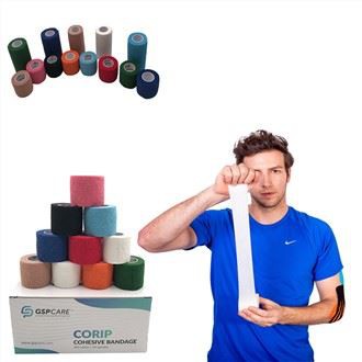 GSPMED High Quality Cohesive Elastic Bandage Vet Wrap Bandage Self-adhesive Bandage Factory